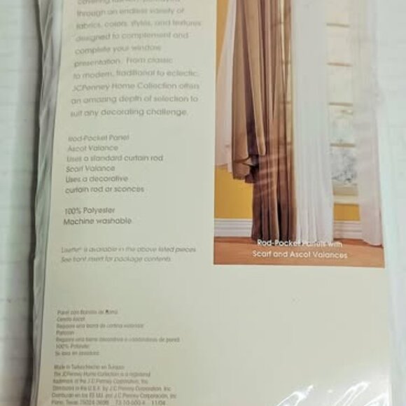 NEW Set of 2 -one rod pocket panel 60" x 84" Home Collection Lisette Cool White - Picture 4 of 4